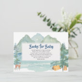 Rustic Mountains Adventure Books voor Baby Informatiekaartje (Staand voorkant)