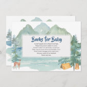 Rustic Mountains Adventure Books voor Baby Informatiekaartje (Voorkant / Achterkant)