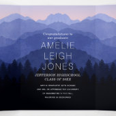 Rustic Mountains Afstudeerfeest Drievoudige Vouw Drieluik Uitnodiging (Binnenkant midden)