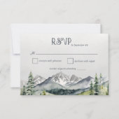 Rustic Mountains Forest Adventure gaat trouwen RSVP Kaartje (Voorkant)