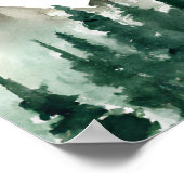 Rustic Mountains & Pine Trees Mariage Affiche de b (Coin)