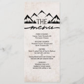 Rustic Mountains & Pine Trees Menu Mariage (Devant)