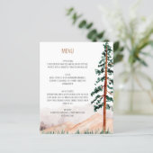 Rustic Mountains Pine Trees Paysage Menu (Debout devant)