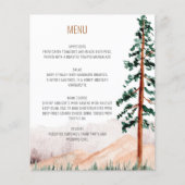 Rustic Mountains Pine Trees Paysage Menu (Devant)