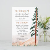 Rustic Mountains Pine Trees Programme de mariage d (Debout devant)
