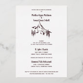 Rustic Mountains Romantic Photo Wedding Folie Uitnodiging (Achterkant)
