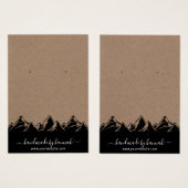 Rustic Mountains Skyline Handmade Earring Display Visitekaartje (Voorkant /achterkant)