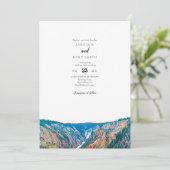 Rustic Mountains Wedding Kaart (Staand voorkant)