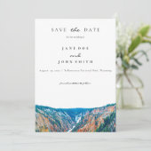 Rustic Mountains Wedding Save The Date (Staand voorkant)