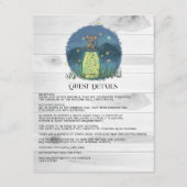 Rustic Mouse Firefly Mason Jar Gastgegevens Informatiekaartje (Voorkant)