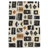 Rustic Mudcloth Geometric Pattern (1) Medium Cadeauzakje (Achterkant)