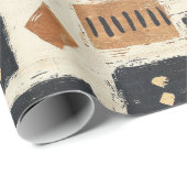 Rustic Mudcloth Geometric Pattern (2) Cadeaupapier (Rol Hoek)