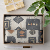 Rustic Mudcloth Geometric Pattern (2) Tissuepapier (Geschenk)
