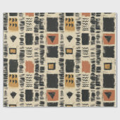 Rustic Mudcloth Geometric Pattern (3) Cadeaupapier (Vlak)