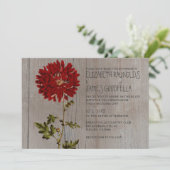 Rustic Mums Wedding Invitations Kaart (Staand voorkant)