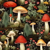 Rustic Mushroom Table Runner Custom Nature Look Lange Tafelloper