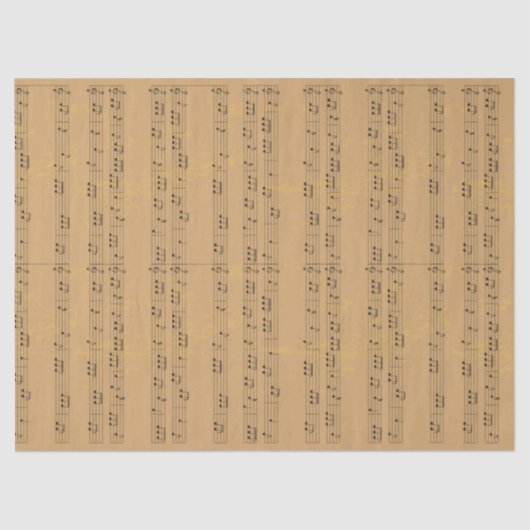  Rustic-muziekblad Tissuepapier (Voorkant)