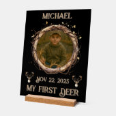 Rustic "My First Deer" Outdoor Deer Hunter (Angle)