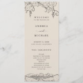 Rustic Napa Valley Winery Vineyard Wedding Programma (Voorkant)