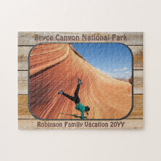 Rustic National Park Custom Photo Family Vacking Legpuzzel