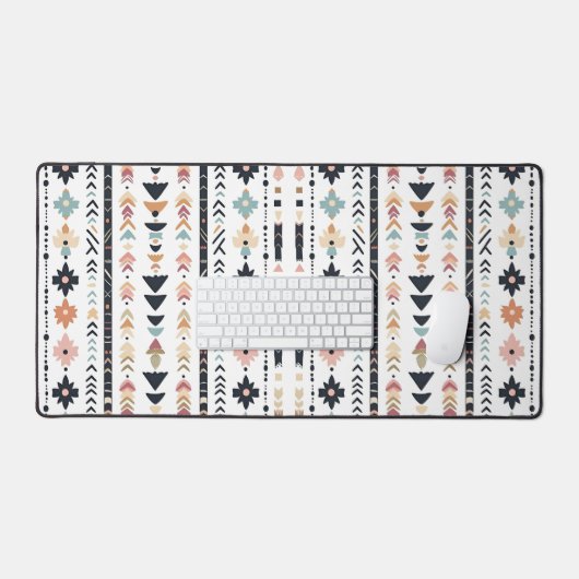 Rustic Native Ethnic Mudcloth Aesthetic Vertical Bureaumat (Keyboard & Muis)