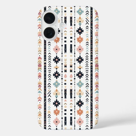 Rustic Native Ethnic Mudcloth Aesthetic Vertical Case-Mate iPhone Case (Achterkant)