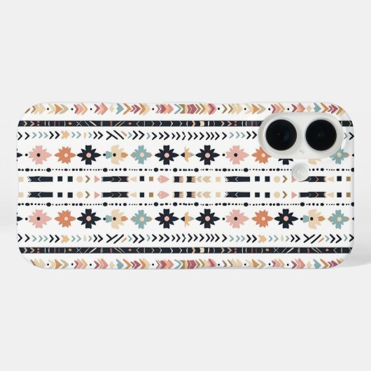 Rustic Native Ethnic Mudcloth Aesthetic Vertical Case-Mate iPhone Case (Achterkant (horizontaal))