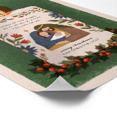 Rustic Nativity Candle Christelijk Christmas Poster (Hoek)