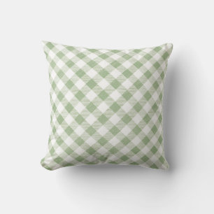 Rustic Natural Sage Gingham Pset Kussen