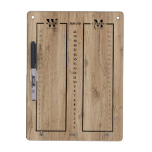 Rustic Natural Wood Grain Cornhole Scoreboard