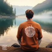 Rustic Nature Tree Rings Forest Silhouette  T-shirt