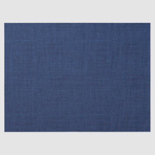 Rustic Navy Blue Burlap Texture Tissuepapier (Voorkant)