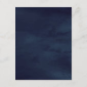 Rustic Navy Blue Fall Maple Leaves Pumpkin Blank Informatiekaartje (Achterkant)