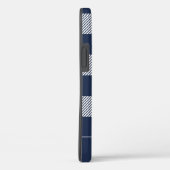 Rustic Navy Blue Pset Pattern Monogram Case-Mate iPhone Case (Achterkant / Rechts)