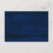 Rustic Navy Détails Mariage Lumières de la carte (Dos)