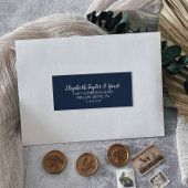 Rustic Navy et Mariage blanc Étiquettes de adresse