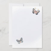 Rustic Navy & Pink Butterfly Party Uitnodiging (Achterkant)