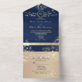 Rustic Navy Wedding All-in-One Uitnodigen All In One Uitnodiging (Binnen)