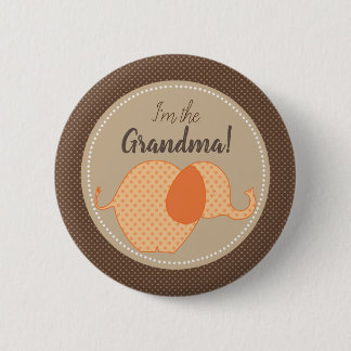 Rustic neutraal Baby shower Ik ben de grootmafamil Ronde Button 5,7 Cm