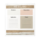 Rustic Neutral Bijbelstudie merkt Notitieblok op (Voorkant)