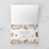 Rustic Neutral Boho Wedding Bedankkaart (Binnen)