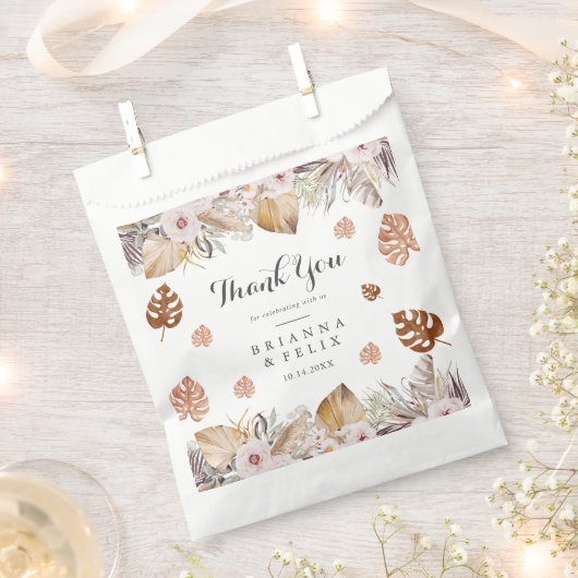 Rustic Neutral Boho Wedding Bedankzakje (Geknipt)