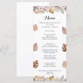 Rustic Neutral Boho Wedding Menu (Voorkant / Achterkant)