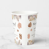 Rustic Neutral Boho Wedding Papieren Bekers (Rechts)