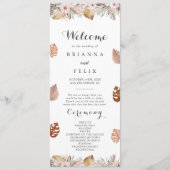 Rustic Neutral Boho Wedding Programma (Voorkant)