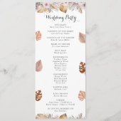 Rustic Neutral Boho Wedding Programma (Achterkant)