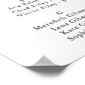 Rustic Neutral Boho Wedding Seating Chart Poster (Hoek)