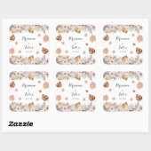 Rustic Neutral Boho Wedding Vierkante Sticker (Vel)