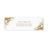 Rustic Neutral Floral Return Address Label (Voorkant)