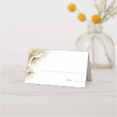 Rustic Neutral Floral Wedding Place Card (Voorkant)